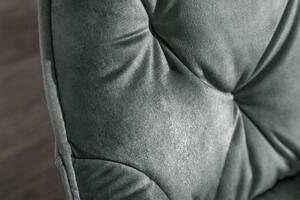 Dizajnová stolička Garold sivo-zelený zamat