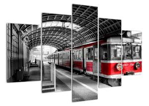 Vlaková stanica - obraz (Obraz 150x105cm)