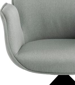 Dizajnová stolička Ariella svetlo sivá - čierna