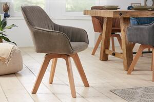 Dizajnová otočná stolička Gaura vintage taupe