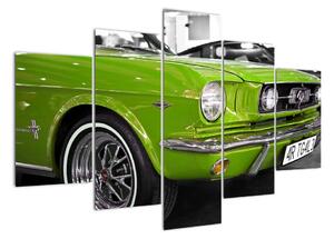 Zelené auto - obraz (Obraz 150x105cm)