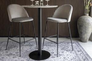 Dizajnová barová stolička Kristopher, sivá / čierna