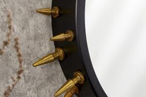 Dizajnové nástenné zrkadlo Lacretia 68 cm čierno-zlaté
