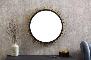 Dizajnové nástenné zrkadlo Lacretia 68 cm čierno-zlaté