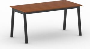 Rokovací kancelársky stôl PRIMO BASIC, 160x80 cm, čierna podnož, čerešňa