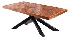 Dizajnový konferenčný stolík Yadira 105 cm hnedé mango