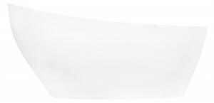 KEYA 1650x700 mm, biela farba VANSAP16W vaňa voľne stojaca z liateho mramoru - Besco