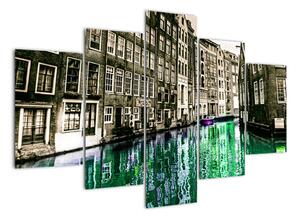 Obraz ulice Amsterdamu (Obraz 150x105cm)