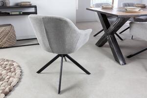 Dizajnová otočná stolička Vallerina svetlosivá