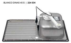 Nerezový drez Blanco DINAS 45 S nerez kartáčovaný s excentrem