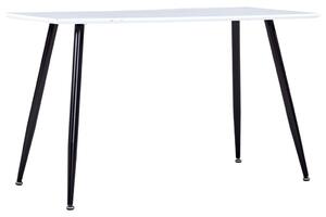 Jedálenský stôl, bielo čierny 120x60x74 cm, MDF