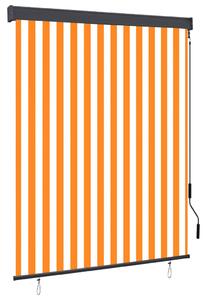 Vonkajšia zatemňovacia roleta 140x250 cm biela a oranžová