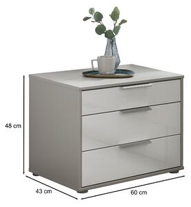 Nočný stolík MONACO sivá, šírka 60 cm
