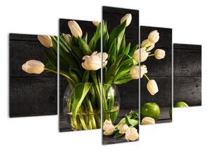 Tulipány vo váze - obraz (Obraz 150x105cm)
