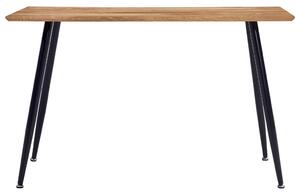 Jedálenský stôl dubový a čierny 120x60x75 cm MDF