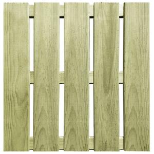 Podlahové dlaždice 12 ks, 50x50 cm, drevo, zelené