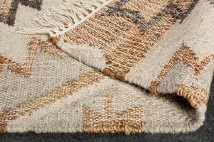 Dizajnový koberec Pahana 230 x 160 cm béžovo-hnedý - konope a vlna