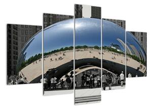 Centrum Chicago - moderný obraz (Obraz 150x105cm)