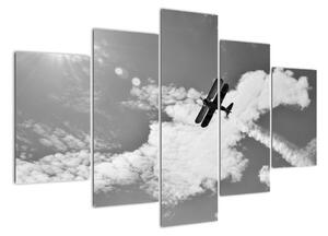 Obraz letiaceho lietadla (Obraz 150x105cm)
