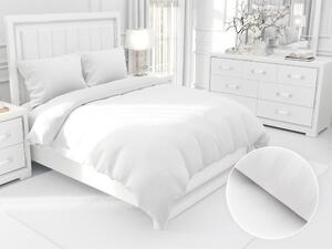 Biante Damaškové posteľné obliečky Atlas Grádl DM-006 Biele - pásiky 2 cm Jednolôžko 140x200 a 70x90 cm