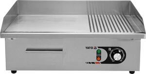 Yato Gastro Grilovací deska drážka/hladká 3000W 550mm YG-04586