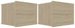 Nočné stolíky 2 ks, dub sonoma 40x30x30 cm, kompozitné drevo