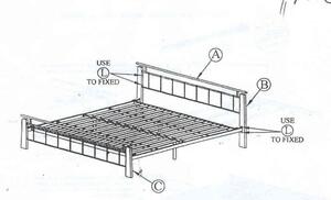 Kovová posteľ HERO 180