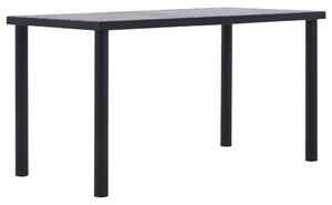 Jedálenský stôl, čierna a betónovo sivá 140x70x75 cm, MDF