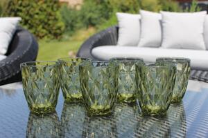Zelené sklenené poháre 270ml 6ks