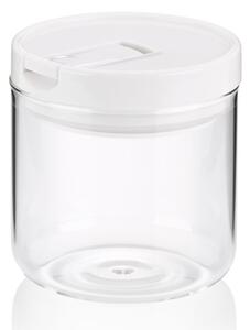 KELA Dóza Arika sklo, biela H 11cm / Rim 10,5 cm / 600 KL-12104