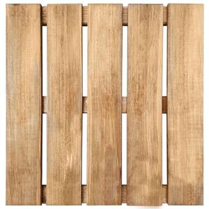 Podlahové dlaždice 30 ks, 50x50 cm, drevo, hnedé