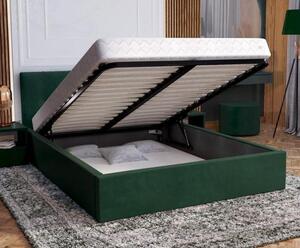 Čalúnená posteľ RINO 180x200 cm s roštom zelená