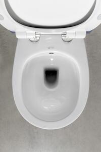 Isvea, SENTIMENTI závesná WC misa Rimless, integrovaný ventil a bidetová spŕška 36x51 cm, biela, 10ARS1010