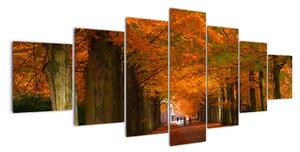 Obraz cesty lesom na jeseň (Obraz 210x100cm)