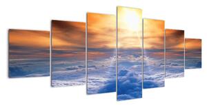 Moderný obraz - slnko nad oblaky (Obraz 210x100cm)