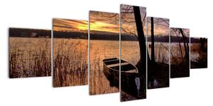 Obraz lodičky na jazere (Obraz 210x100cm)
