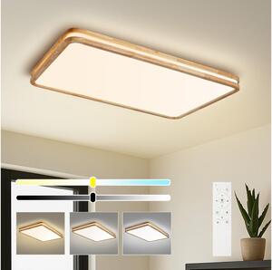 Brilagi - LED stmievateľné svietidlo MOLINA SQUARE LED/128W/230V dub 90x60 cm + diaľkové ovládanie