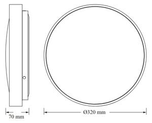 Osram - LED stropné svietidlo CEILING LUXO LED/18W/230V priemer 32 cm strieborné