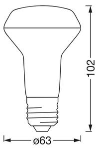 LED RGBW Stmievateľná žiarovka R63 SMART+ E27/4,7W/230V 2700-6500K Wi-Fi -Ledvance