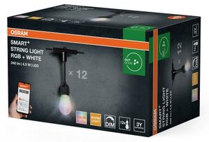 Osram - LED RGB stmievateľný vonkajší svetelný reťazec SMART+ STRING 12xLED/230V 7,47m IP44 Wi-Fi
