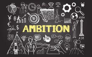 Tapeta motivačná tabuľa - Ambition
