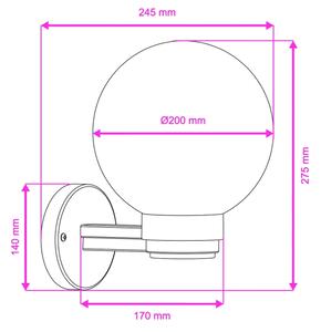 Brilagi -LED RGBW Vonkajšie nástenné svietidlo HARBOR 1xE27/9W/230V IP33 antracit/biela