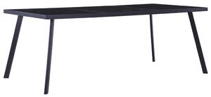 Jedálenský stôl, čierny 200x100x75 cm, tvrdené sklo