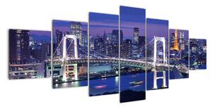 Obraz osvetleného mosta (Obraz 210x100cm)