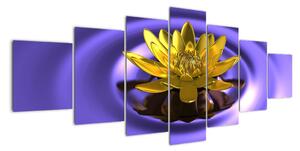 Obraz kvetu vo vode (Obraz 210x100cm)