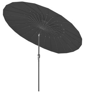 Vonkajší slnečník s hliníkovou tyčou 270 cm, čierny
