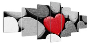 Červené srdce - obrazy na stenu (Obraz 210x100cm)