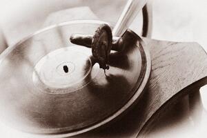 Samolepiaca fototapeta starožitný gramofón