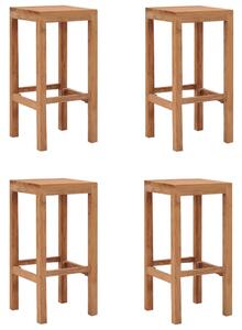 Barové stoličky 4 ks, tíkový masív