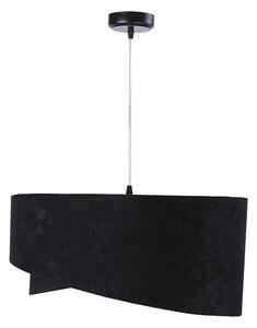 Dekoori - Čierna závesná lampa s velúrovým tienidlom EMI DEKORIKO